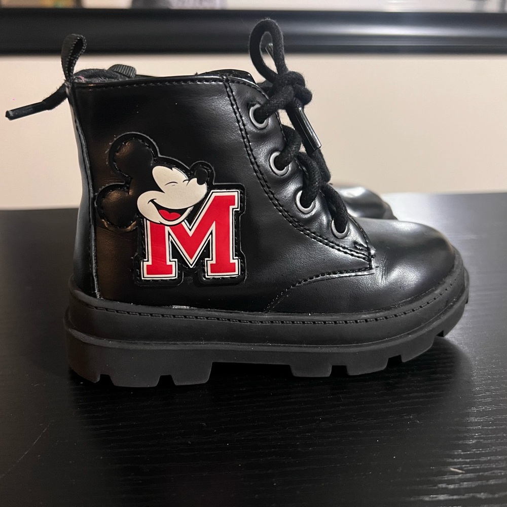 Mickey Mouse Black Kids Boots